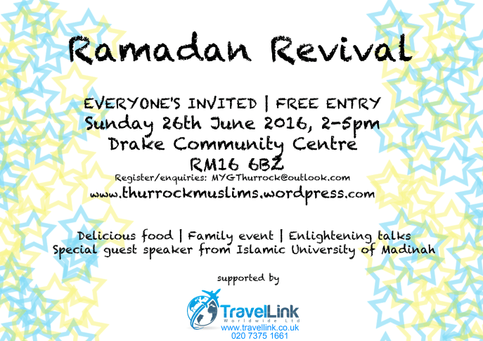 ramadan event 2016- supported by Travellink co uk